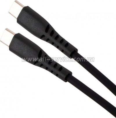 ���� ������ USB-C to USB-C 2.0m 60W Silicon Black Vinga (VCDCCC262SB)