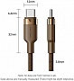 ���� ������ USB-C to USB-C 1.0m 3A aluminum gold Vention (TRDJF)