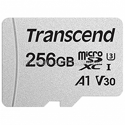   Transcend 256GB microSDXC C10 UHS-I + SD  (TS256GUSD300S-A)