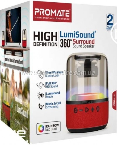   Promate Glitz-L Red (glitz-l.red)