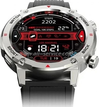 - iMiki D2 Silver Silicone Strap