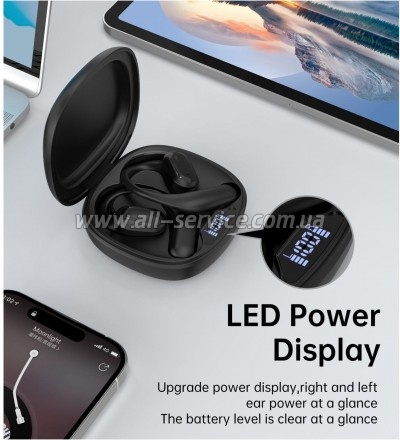 �������� Choetech Open-ear � LED ������� Black (BH-T25-BK)