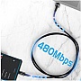 ���� ������ USB 2.0 AM to USB-C 0.5m 6A Essager (EXCT-CGB01)