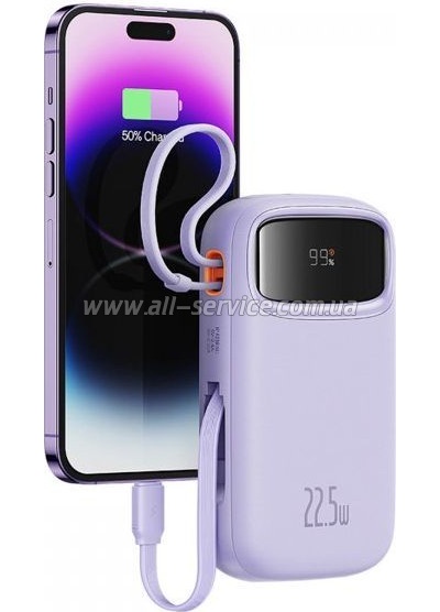 ������� ������������� Baseus Qpow2 20000mAh PD 22.5W Purple (P10055002513-00)