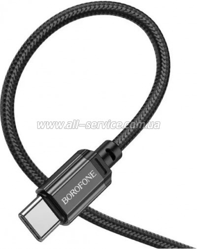���� ������ USB-C to USB-C 60W BX87 black BOROFONE (6974443389067)