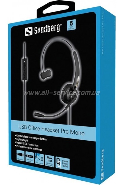 �������� Sandberg USB Office Headset Pro Mono (126-14)