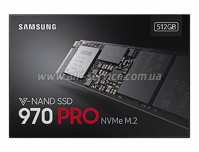 SSD  512GB Samsung 970 PRO M.2 NVMe PCle 3.0 4x 2280 V-NAND 2-bit MLC (MZ-V7P512BW)