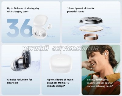 �������� Xiaomi Redmi Buds 6 Play BHR8773GL White (1071787)