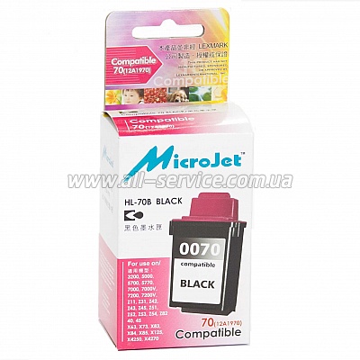  MicroJet Lexmark CJ Z11/ 3200/ 7000  70/ 80D2957 Black (HL-70B)