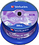 ���� Verbatim DVD+R 8.5 GB/240 min 8x Double Layer Cake Box 50�� (43758)