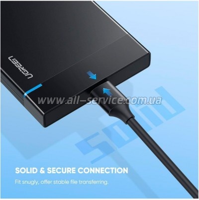 ���� ������ USB-C 3.1 to Micro USB 3.0 1.0m 3A US312 black Ugreen (20103)