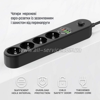   ColorWay CW-CHE44PDB, 4 / 4USB/ 2M (CW-CHE44PDB)