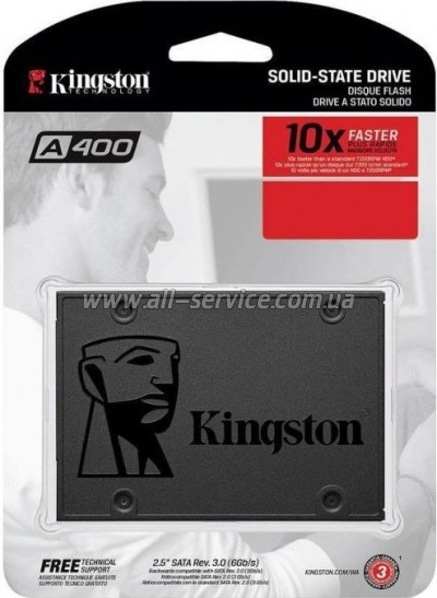 SSD  960GB Kingston A400 2.5" SATA TLC (SA400S37/960G)