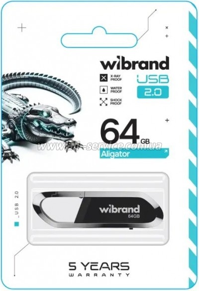  Wibrand 64GB Aligator Black USB 2.0 (WI2.0/AL64U7B)