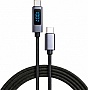 ���� ������ USB-C to USB-C 2.0m 100W LCD Display Nylon Black Vinga (VYDCCC22100D)