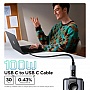 ���� ������ USB-C to USB-C 2.0m PD 100W L509 black Ugreen (35512)