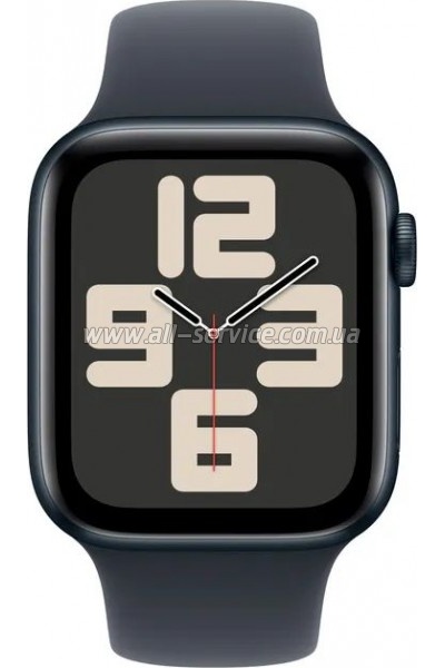 - Apple Watch SE 2024 GPS 44mm Midnight Aluminium Case with Midnight Sport Band - S/M (MXEJ3QH/A)