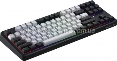  Hator Rockfall 3 Mecha TKL QMK/VIA Orange Wireless Black (HTK850UA)