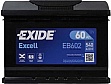   EXIDE EXCELL 60Ah   (-/+) (540EN) (EB602)