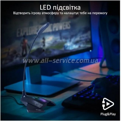 �������� Vertux VertuMic-1 LED USB Black (vertumic-1.black)