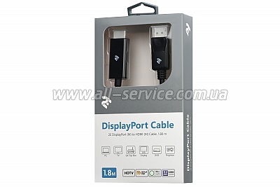  2 Displayport to HDMI AM/AM, 1.8  (2E-W1705)