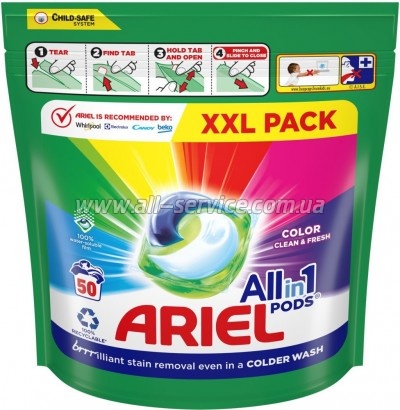    Ariel Pods --1 Color 50 . (8001090250681)