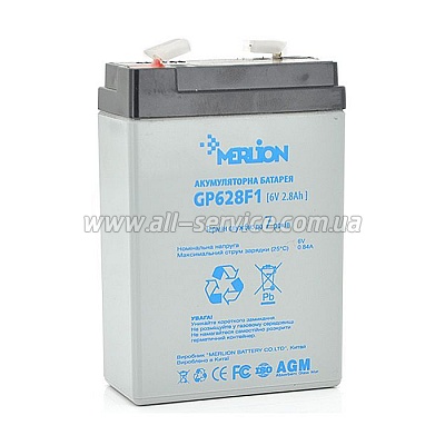 Аккумуляторная батарея Merlion AGM GP628F1 6V 2.8Ah (GP628F1) Аккумуляторная батарея Merlion AGM GP628F1 6V 2.8Ah (GP628F1)
