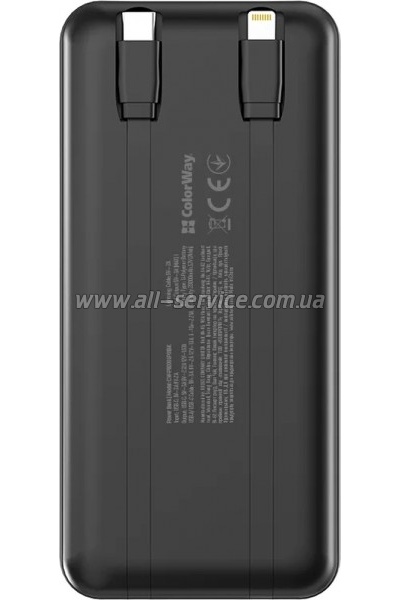 ������� ������������� ColorWay 20000mAh DigiPower PD 22.5W Black (CW-PB200LP01BK)