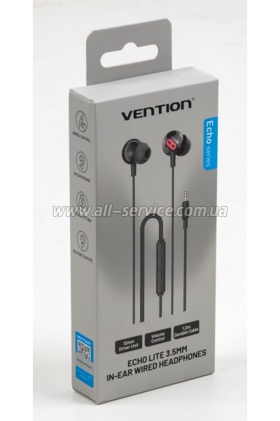 �������� Vention Echo Lite 3.5mm In-Ear Wired Black (GBABAV)
