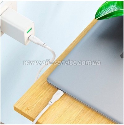 ���� ������ USB-C to USB-C 1.0m 240W TPE X93 white HOCO (6931474790736)