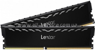     DDR4 16GB (2x8GB) 3600 MHz THOR Black Lexar (LD4U08G36C18LG-RGD)