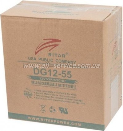 �������������� ������� Ritar GEL DG12-55 12V 55Ah (DG12-55)