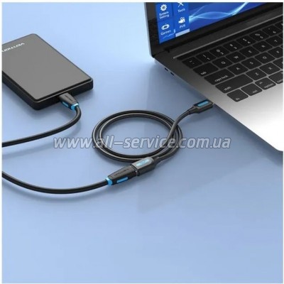 ���� ������ USB 2.0 AM/AF 2.0m black Vention (CBHBH)