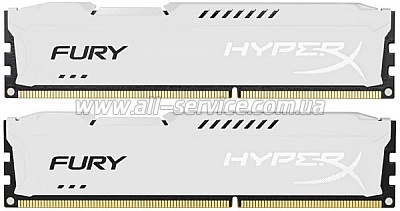  8Gbx2 KINGSTON HyperX OC KIT DDR3, 1600Mhz CL10 Fury White (HX316C10FWK2/16)