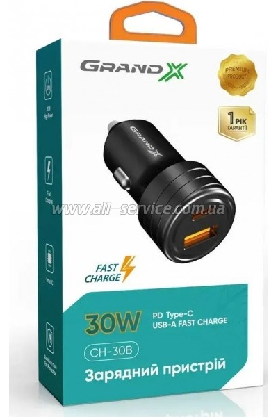 �������� ������� Grand-X CH-30B PD 30W Black (CH-30B)