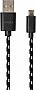 ���� ������ USB 2.0 AM to Micro 5P 2color nylon 1m black Vinga (VCPDCMBN31BK)