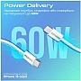 ���� ������ USB-C to USB-C 2.0m 60W PD EcoLine-CC200 white Promate (ecoline-cc200.white)