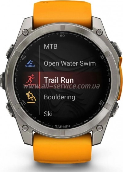 - Garmin fenix 8 51mm, AMOLED, Saph, Ti/Bare/Grpht, SparkOrg/GrphtBd, (010-02905-11)