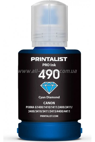  PRINTALIST GI-490 Canon G1400/ G2400/ G3400 140 Cyan (PL490C)