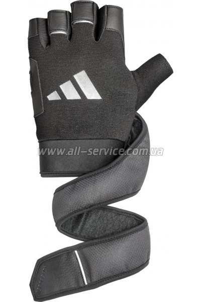    Adidas Wrist Wrap Training Gloves ADGB-15051 Black S (885652026208)
