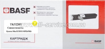�������� BASF Kyocera M5521/ P5021/ TK-5230Y ������ 1T02R9ANL0 Yellow (BASF-KT-1T02R9ANL0)