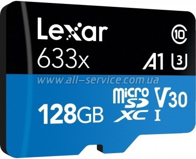 ����� ������ Lexar 128GB microSDXC class 10 UHS-I 633x (LSDMI128BB633A)