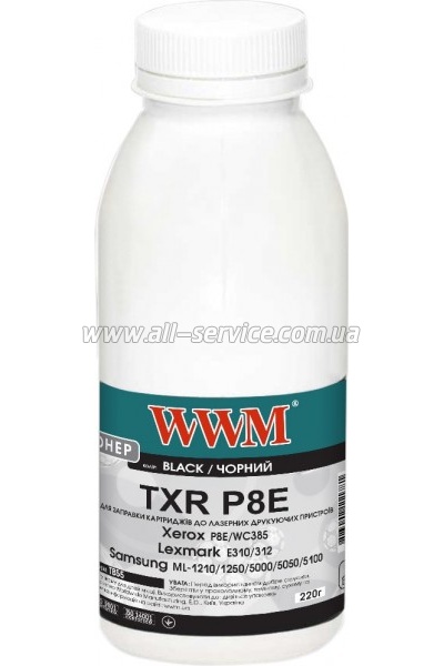 Тонер WWM Lexmark P8e/ Optra E310 бутль 220г (TB55) Тонер WWM Lexmark P8e/ Optra E310 бутль 220г (TB55)