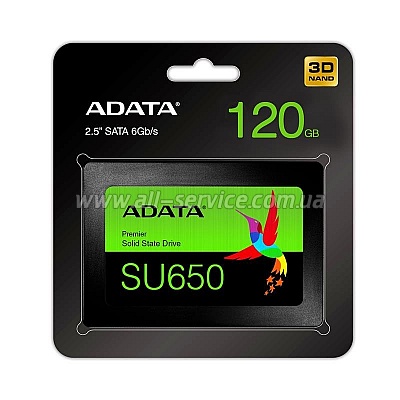 SSD ���������� 120GB ADATA SU650 2.5" SATA 3D TLC (ASU650SS-120GT-R)