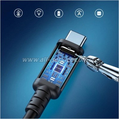 ���� ������ USB-C to USB-C 0.8m USB 4 100W 40Gbps 8K60Hz Choetech (XCC-1028)