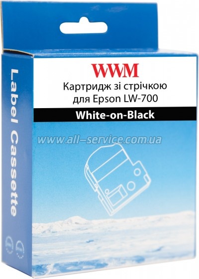 �������� WWM ��� Epson LW-700 24mm � 8m White-on-Black (WWM-SD24K)