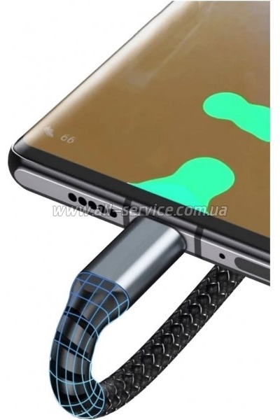 ���� ������ USB 2.0 AM to Lightning + Micro 5P + USB-C 1.2m 100W nylon black XoKo (SC-3100)