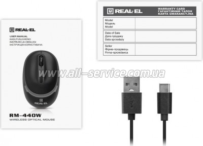  REAL-EL RM-440W Wireless/Bluetooth Black (EL123200045)