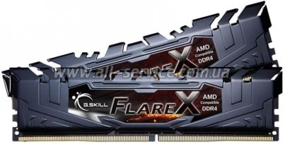     DDR4 16GB (2x8GB) 3200 MHz FlareX Black G.Skill (F4-3200C16D-16GFX)