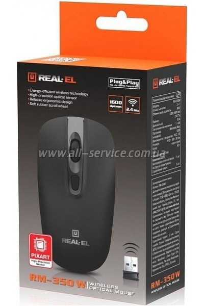  REAL-EL RM-350W Wireless Black/Gray (EL123200043)